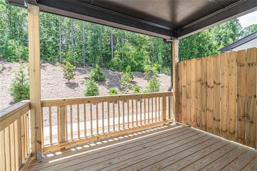 Exterior details and patio area of a home in , Tucker (Image 25).
