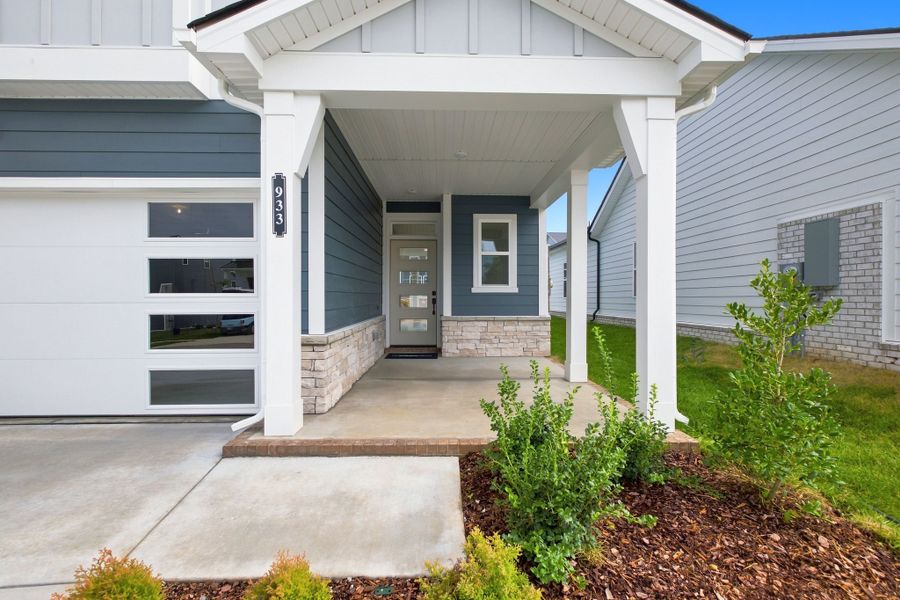 Exterior details and patio area of a home in Nexus – Park Collection, Gallatin (Image 23).
