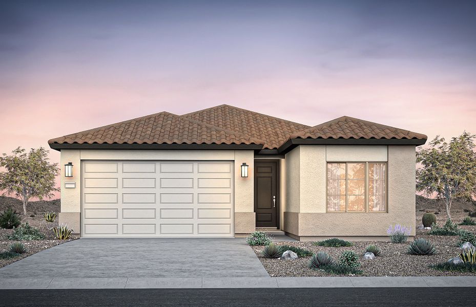 Representative exterior photo of a completed home built from the Bergamot by Pulte Homes in Hayden Estates, Buckeye, AZ (Image 4).