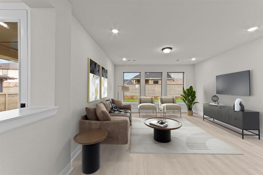 Furnished interior view inside a new home in Treeline, Justin (Image 5). Furnished interior view inside a new home in Treeline, Justin (Image 5).