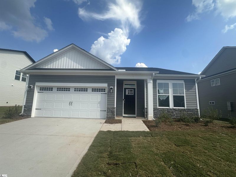 Front exterior of a new home in Shiloh Trail, Wellford, SC, highlighting curb appeal (Image 2).