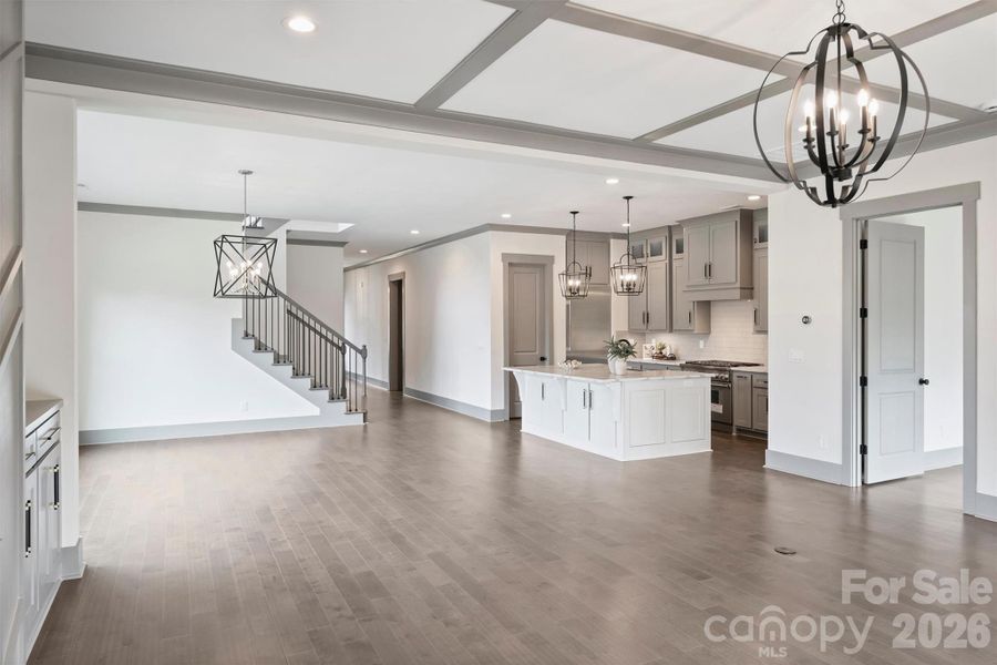 Great Room view to Dining Area and Kitchen Great Room view to Dining Area and Kitchen