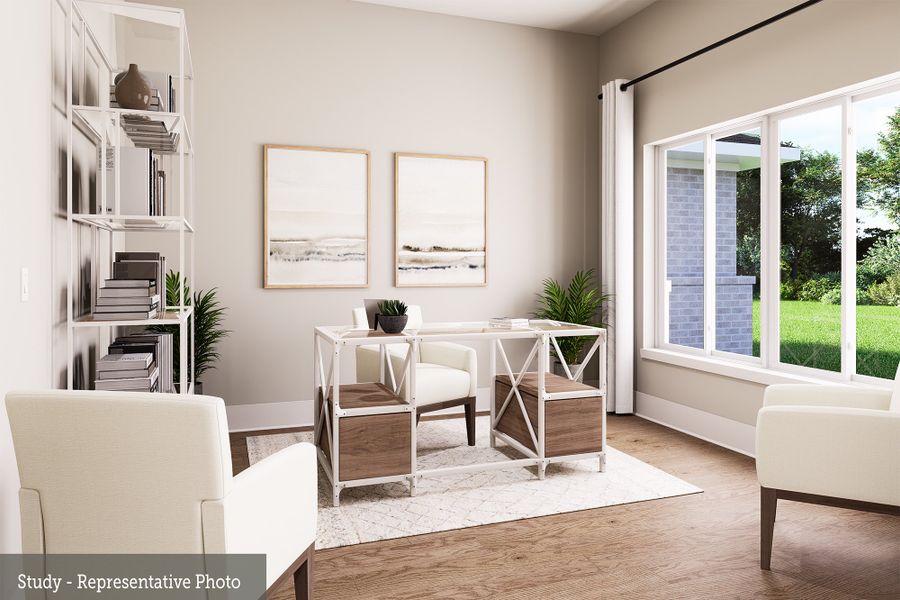 Representative furnished interior of a home built from the The Laredo by David Weekley Homes in Briarley, Montgomery (Image 6).