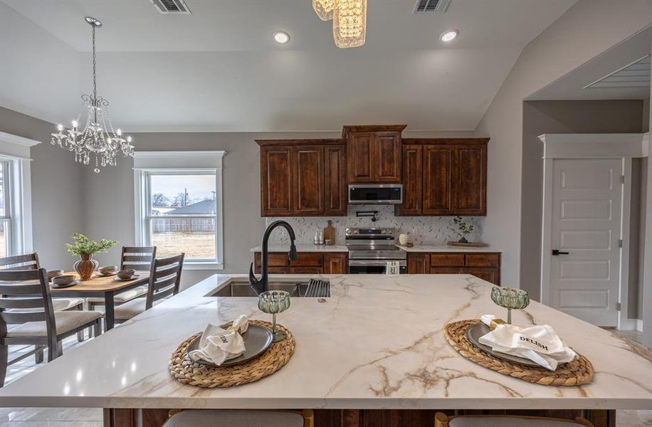 Furnished interior view inside a new home in , Cleburne (Image 32).