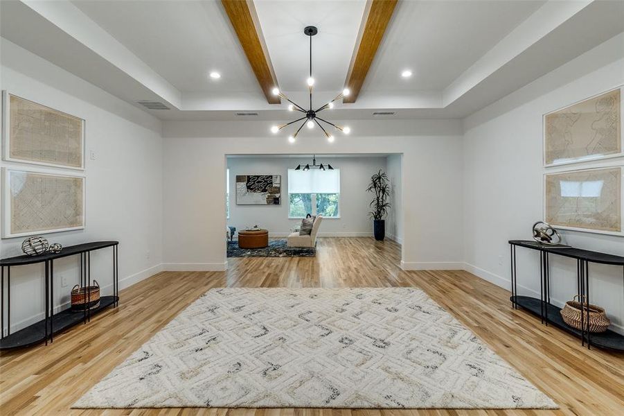 Furnished interior view inside a new home in , Dallas (Image 32).