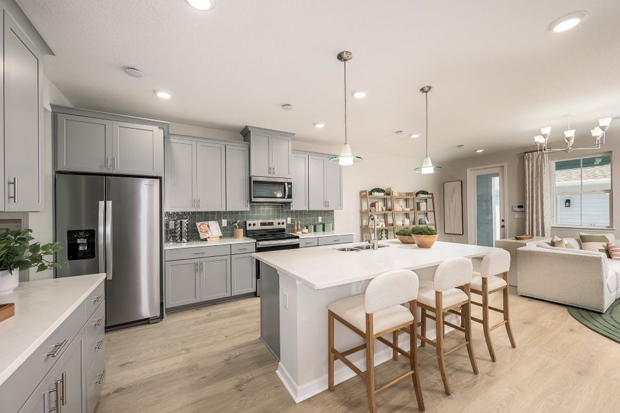 Furnished interior view inside a new home in Aulin Square, Oviedo (Image 9).