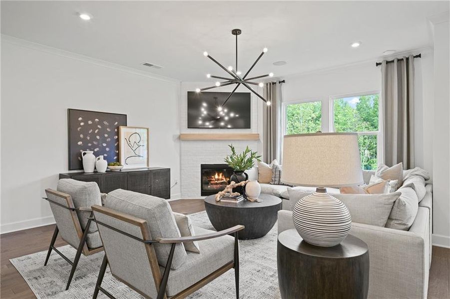 Furnished interior view inside a new home in Briar Creek, Atlanta (Image 6). Furnished interior view inside a new home in Briar Creek, Atlanta (Image 6).