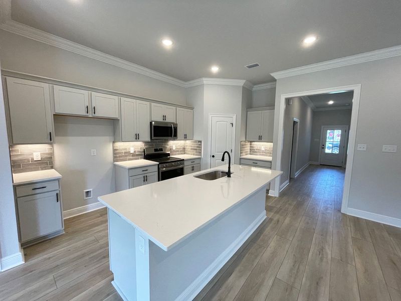 Furnished interior view inside a new home in Eagle Pointe, Pensacola (Image 3). Furnished interior view inside a new home in Eagle Pointe, Pensacola (Image 3).