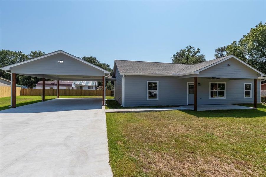 Front exterior of a new home in , Livingston, TX, highlighting curb appeal (Image 14). Front exterior of a new home in , Livingston, TX, highlighting curb appeal (Image 14).