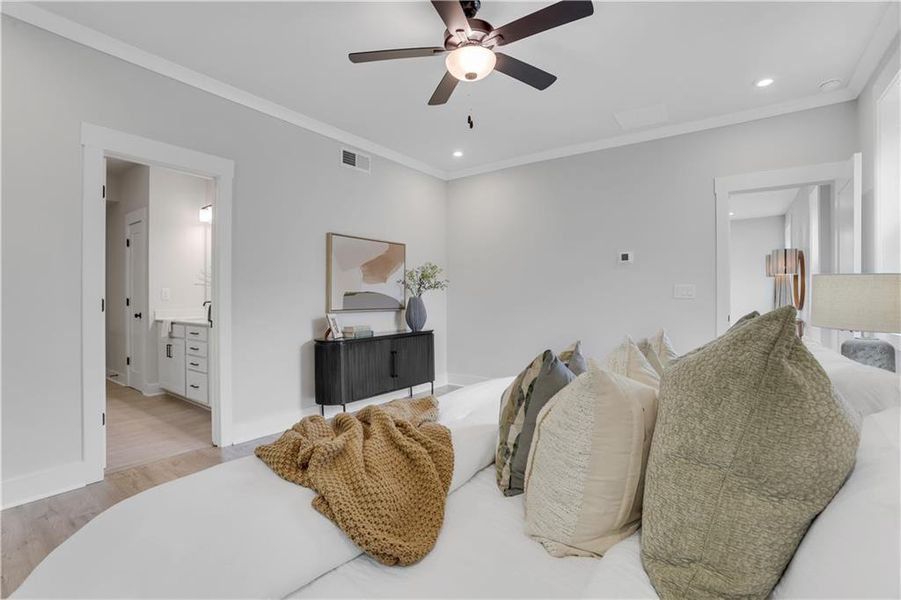 Furnished interior view inside a new home in The Paddocks at Doc Hughes, Buford (Image 60). Furnished interior view inside a new home in The Paddocks at Doc Hughes, Buford (Image 60).