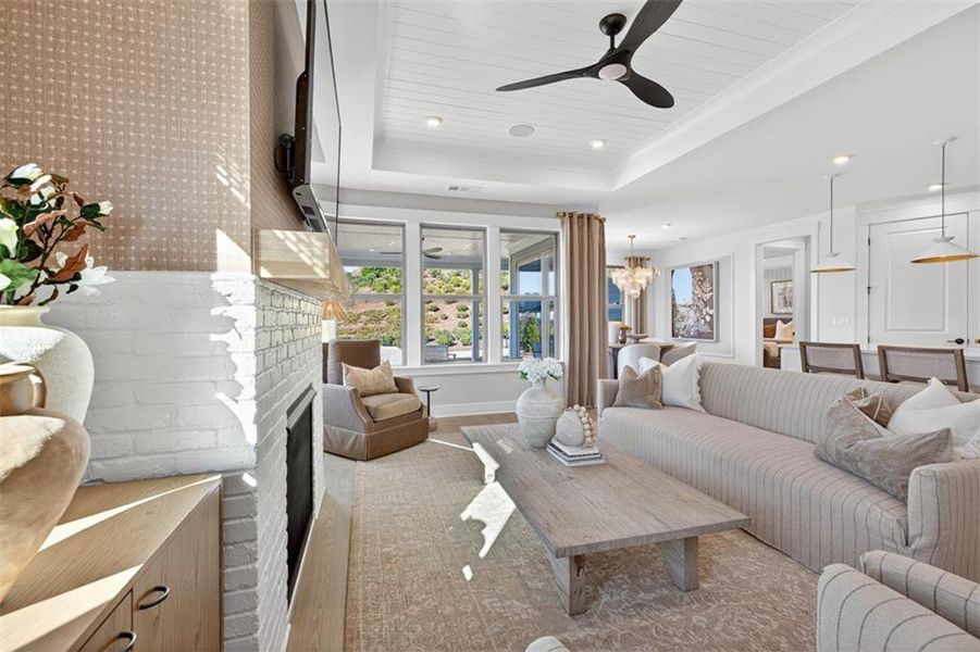 Furnished interior view inside a new home in Del Webb Chateau Elan, Hoschton (Image 13). Furnished interior view inside a new home in Del Webb Chateau Elan, Hoschton (Image 13).