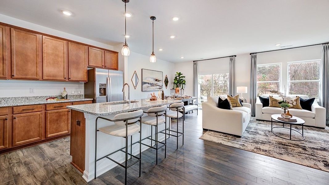 Furnished interior view inside a new home in Magnolia Townes, Wendell (Image 9).