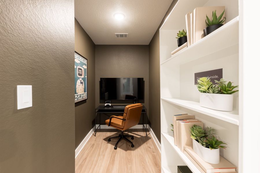 Representative furnished interior of a home built from the Camden by Tri Pointe Homes in Bridgeland, Cypress (Image 19).