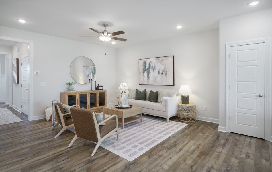 Representative furnished interior of a home built from the The Carson by Cothran Homes in Reidville Town Center, Reidville (Image 33).