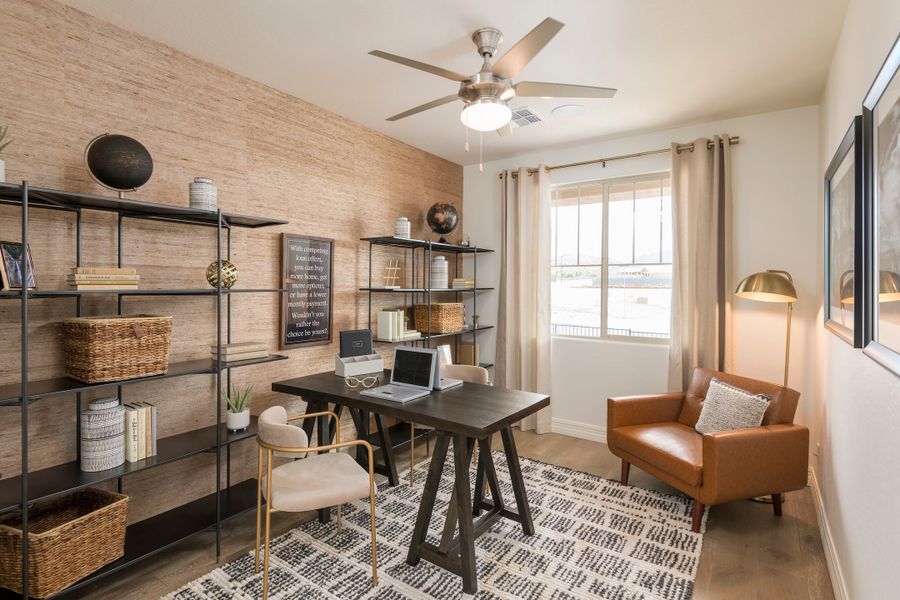 Representative furnished interior of a home built from the Pinehurst by Beazer Homes in Marbella at Windrose, Waddell (Image 19).