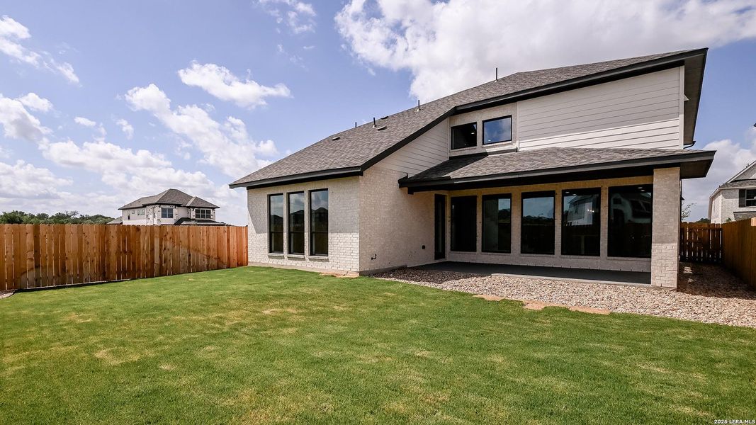 Exterior details and patio area of a home in Legacy at Lake Dunlap, New Braunfels (Image 22).