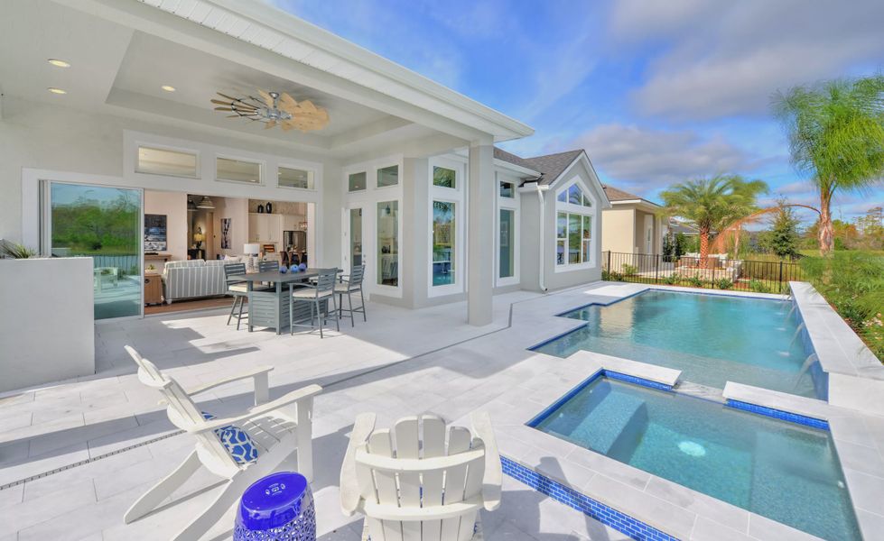 Exterior details and patio area of a home in Mosaic, Daytona Beach (Image 19).