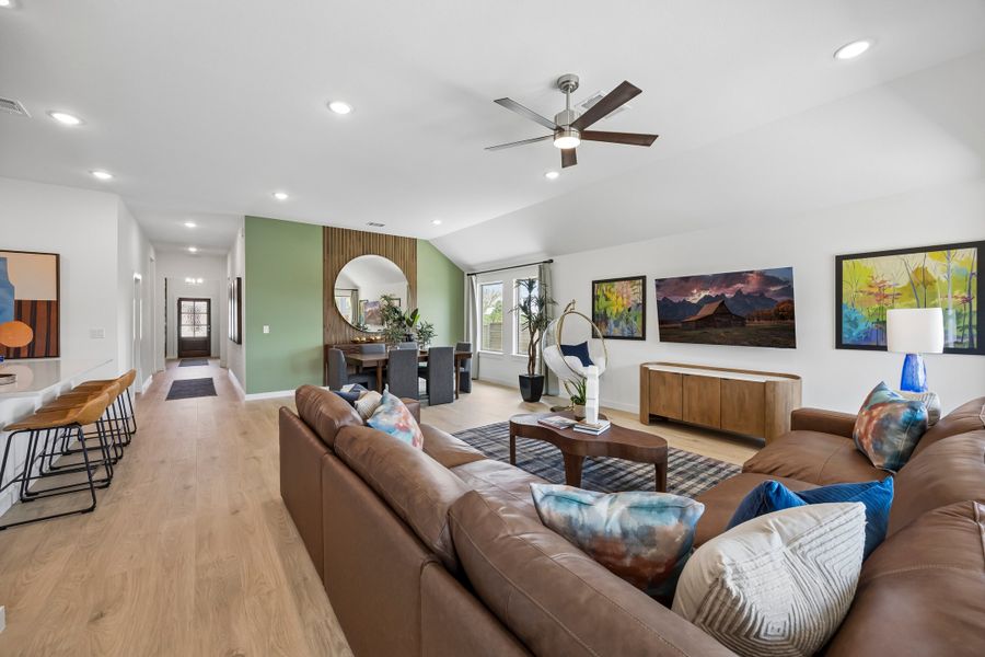 Living Room in the Pecos home plan by Trophy Signature Homes – REPRESENTATIVE PHOTO