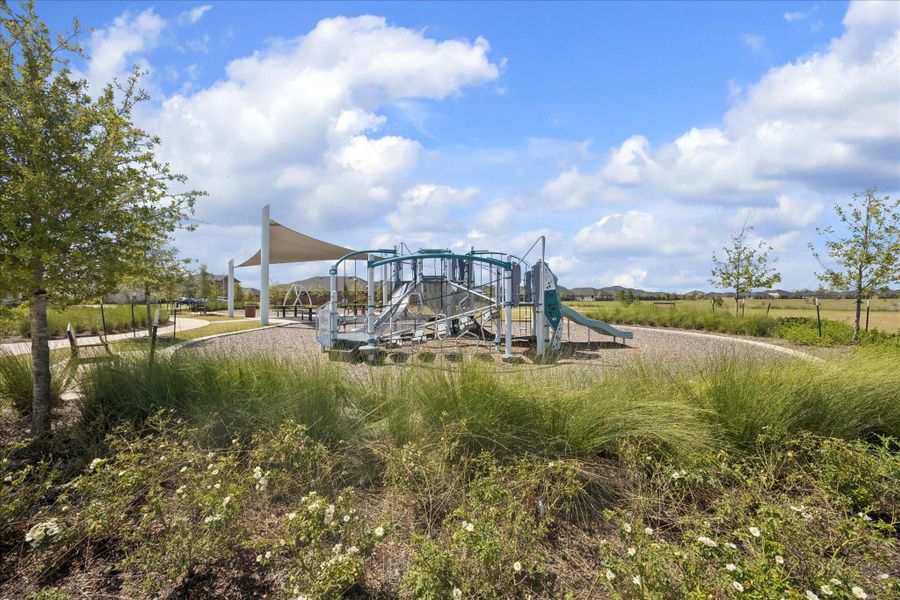 When “go play outside” is this easy, everyone wins. Neighborhood playgrounds give little ones room to climb, slide and burn off some energy while grownups enjoy the open surroundings.