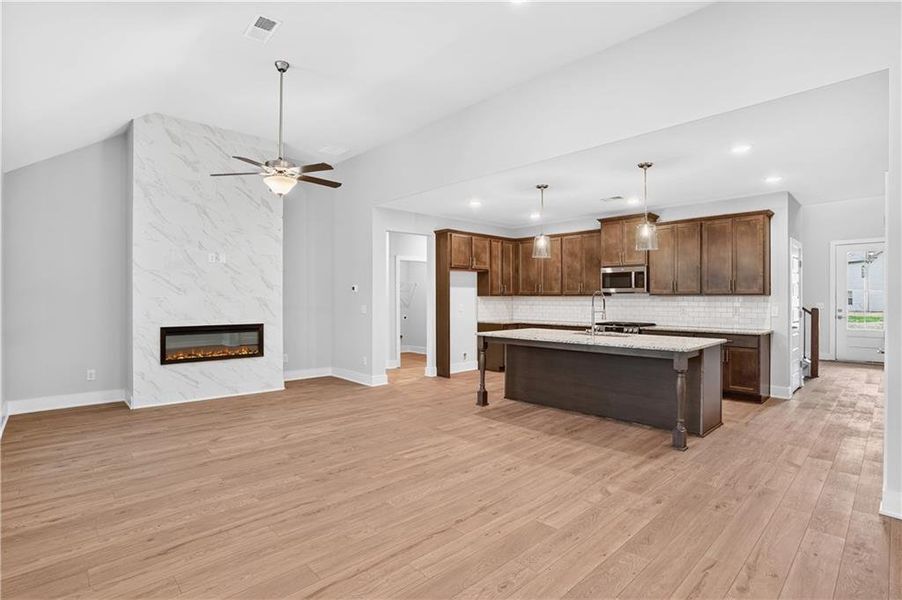 Furnished interior view inside a new home in The Fairways at Mirror Lake, Villa Rica (Image 12).
