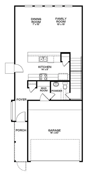 2D floor plan layout of this home in Bridgeland, Cypress, TX (Image 2).