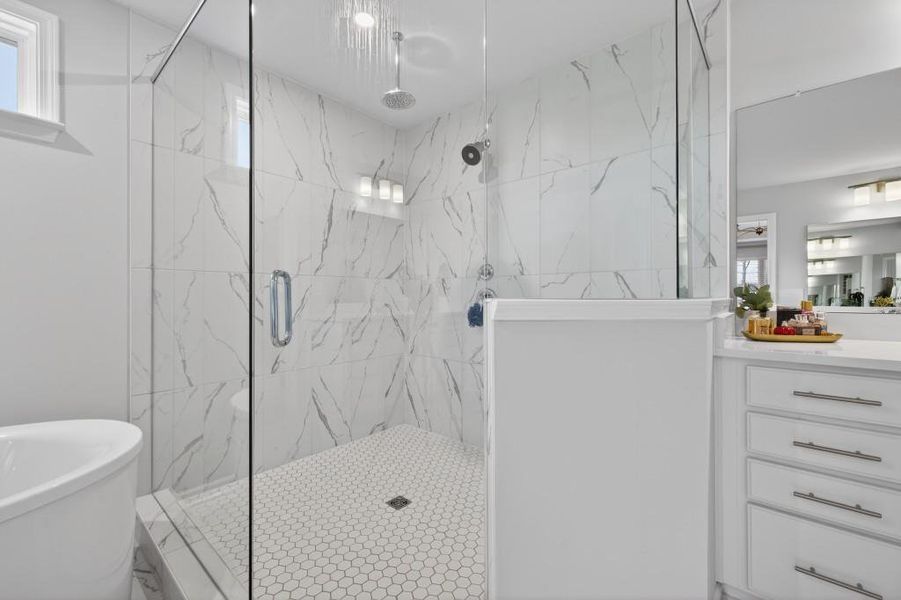 Furnished interior view inside a new home in Reunion, Flowery Branch (Image 42). Furnished interior view inside a new home in Reunion, Flowery Branch (Image 42).