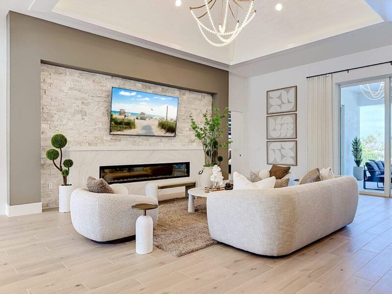 Furnished interior view inside a new home in Legends Bay, Bradenton (Image 9).