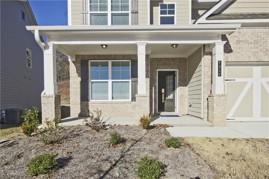Exterior details and patio area of a home in Clark Farms, Flowery Branch (Image 3). Exterior details and patio area of a home in Clark Farms, Flowery Branch (Image 3).