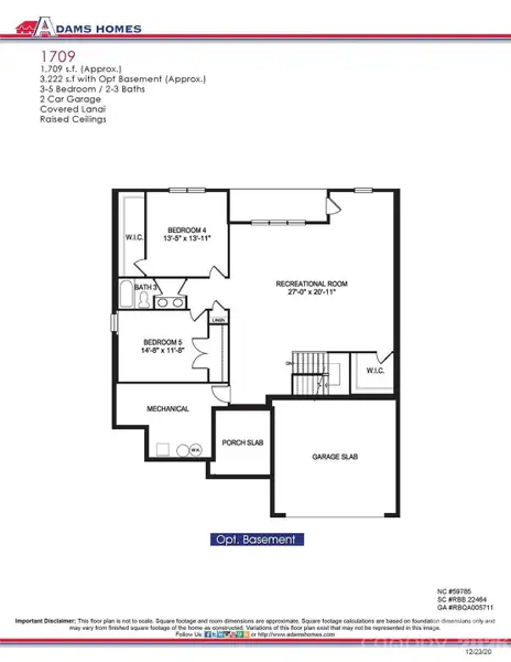 2D floor plan layout of this home in McNeely Farms, Mount Ulla, NC (Image 4).