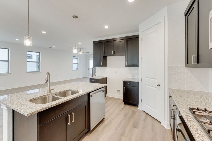 Furnished interior view inside a new home in The Porch at Du Pre, Buda (Image 6).