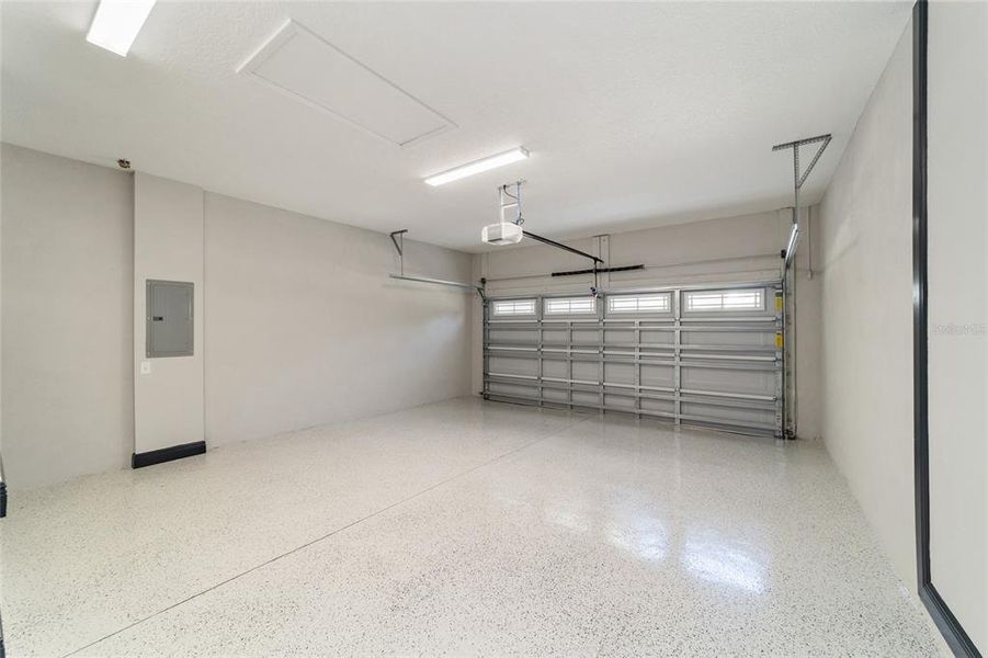 2 Car Garage with Epoxy Floors