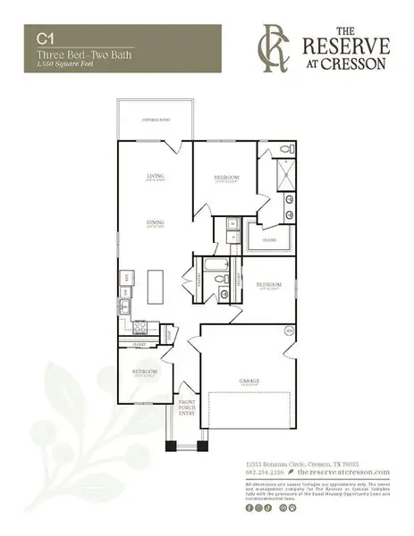 2D floor plan layout of this home in , Cresson, TX (Image 3).