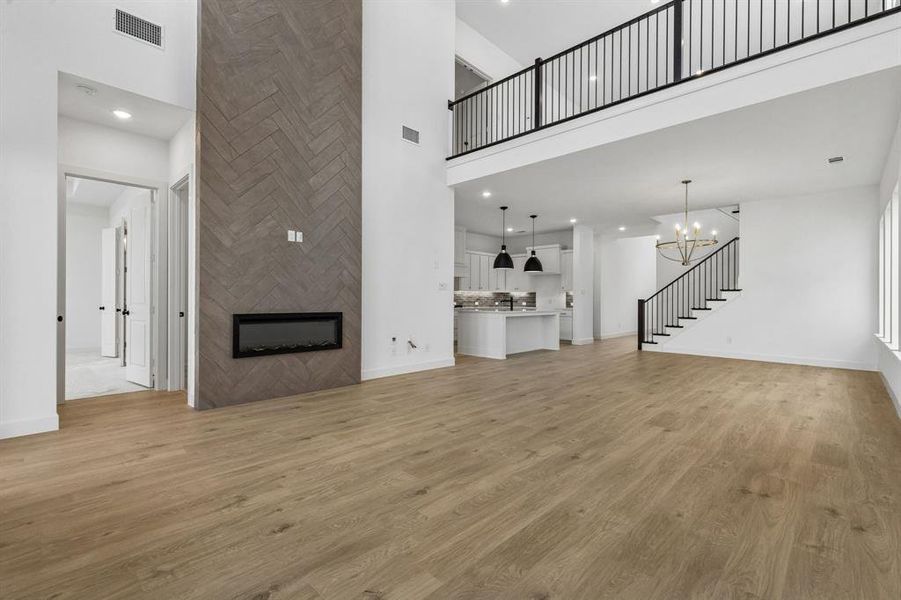 With the main floor family room open to the upstairs game room, you can enjoy entertaining on multiple levels!