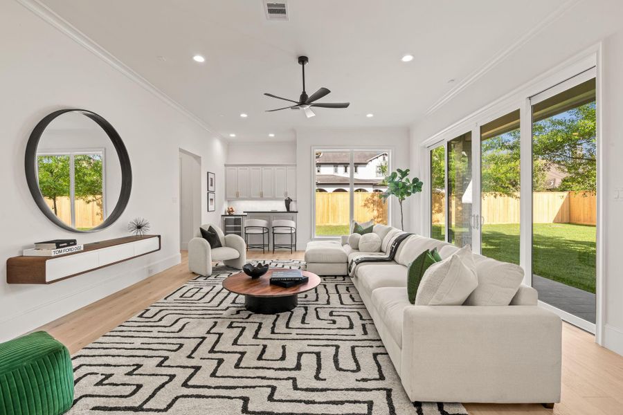 Furnished interior view inside a new home in , Houston (Image 18).