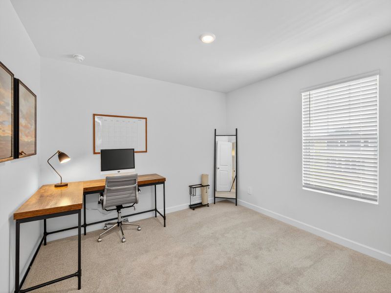 Turn a secondary bedroom into your private home office.