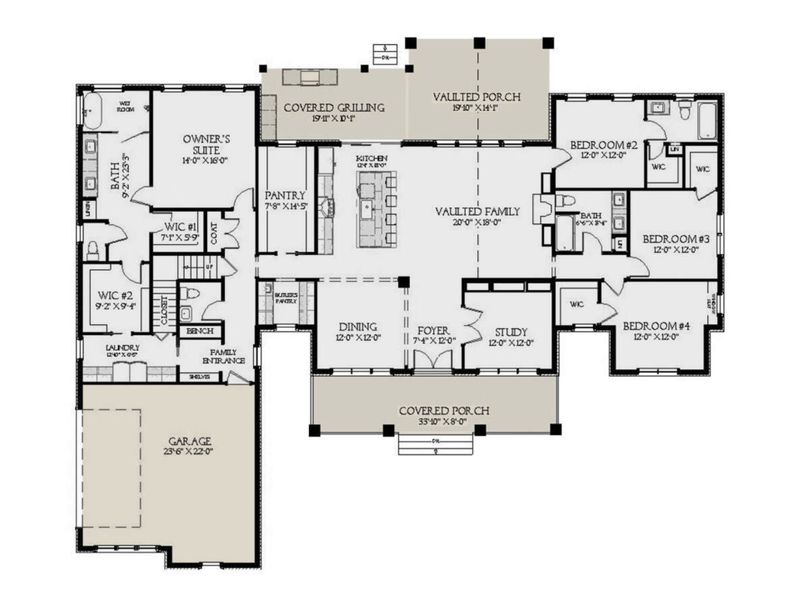 2D floor plan layout for the 3019 by Zeal Home Builders in Patti Lynn Hills, Paradise, TX (Image 3). 2D floor plan layout for the 3019 by Zeal Home Builders in Patti Lynn Hills, Paradise, TX (Image 3).