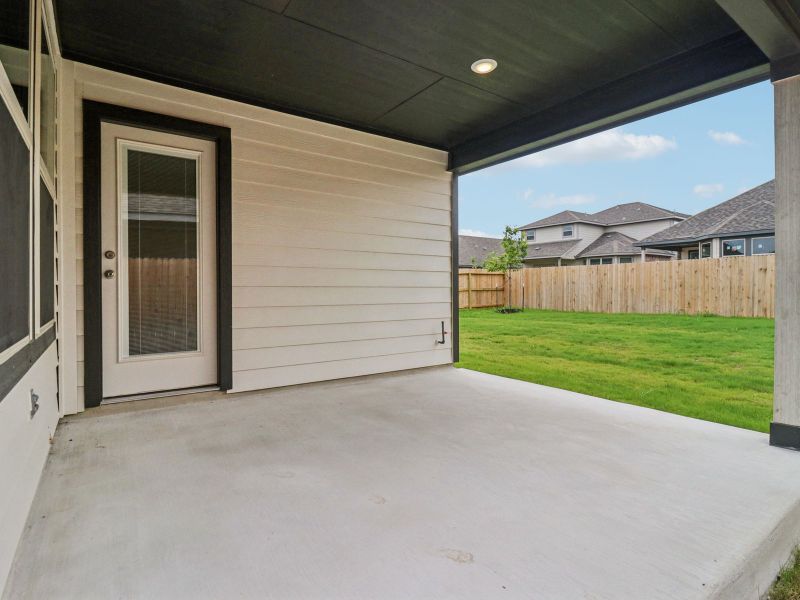 Exterior details and patio area of a home in Kallison Ranch, San Antonio (Image 3).