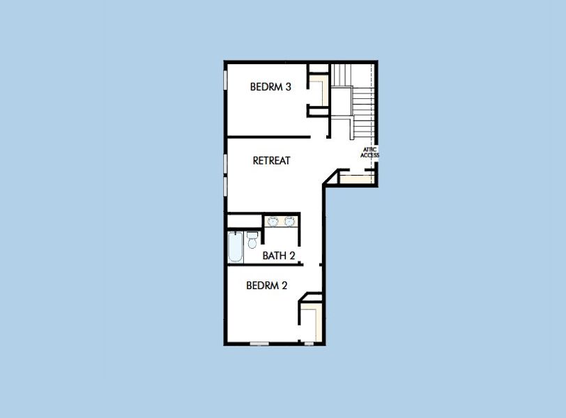 2D floor plan layout for the The Lilac by David Weekley Homes in Briggs Ranch – Select Classic Series, San Antonio, TX (Image 4). 2D floor plan layout for the The Lilac by David Weekley Homes in Briggs Ranch – Select Classic Series, San Antonio, TX (Image 4).