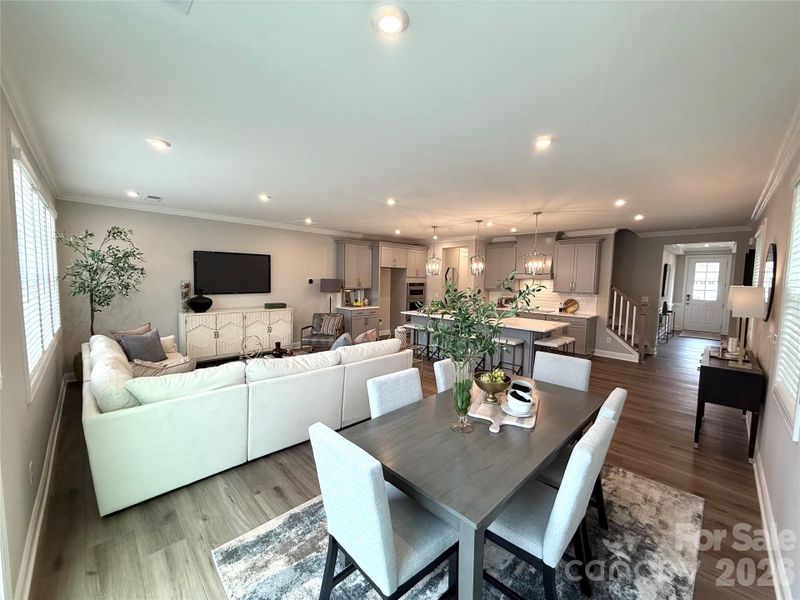 Furnished interior view inside a new home in The Townes at Wade Ardrey, Charlotte (Image 12). Furnished interior view inside a new home in The Townes at Wade Ardrey, Charlotte (Image 12).