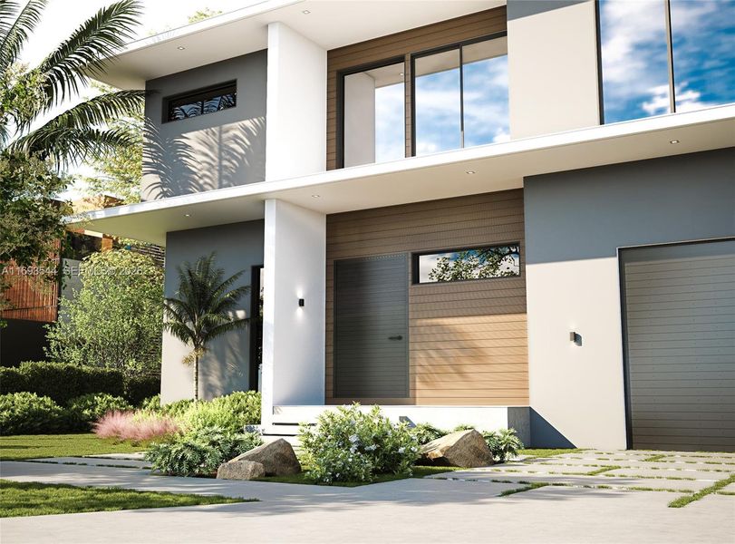 Front exterior of a new home in , North Miami, FL, highlighting curb appeal (Image 14).