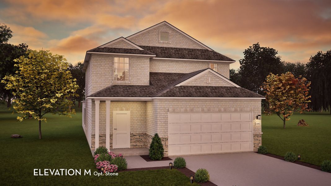 Representative exterior photo of a completed home built from the Hickory by CastleRock Communities in Colony at Pinehurst, Pinehurst, TX (Image 19).