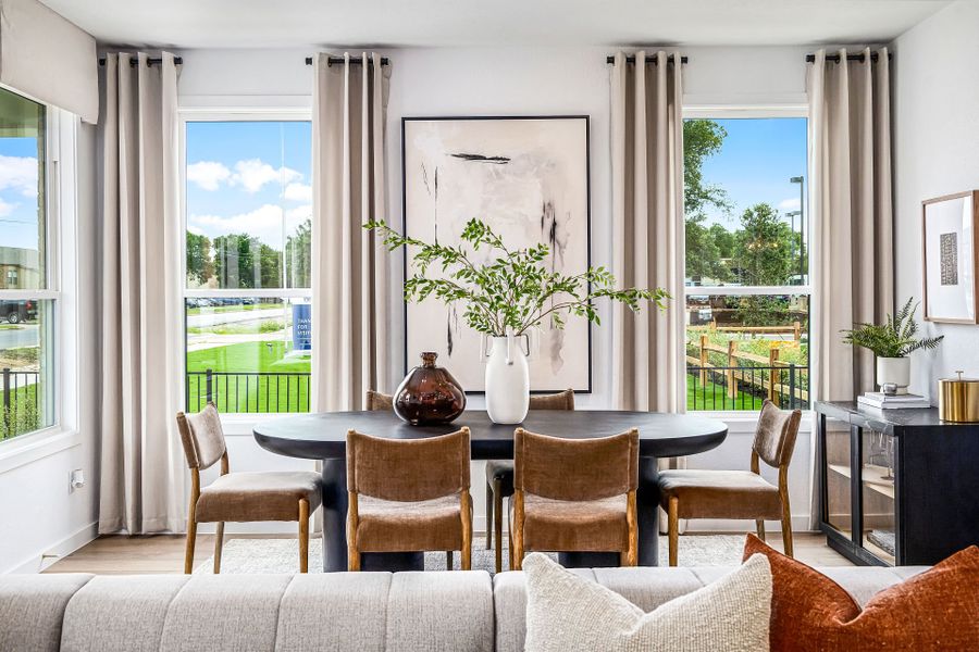 Representative furnished interior of a home built from the Asherton by Pulte Homes in Monarch on Main, Round Rock (Image 28). Representative furnished interior of a home built from the Asherton by Pulte Homes in Monarch on Main, Round Rock (Image 28).