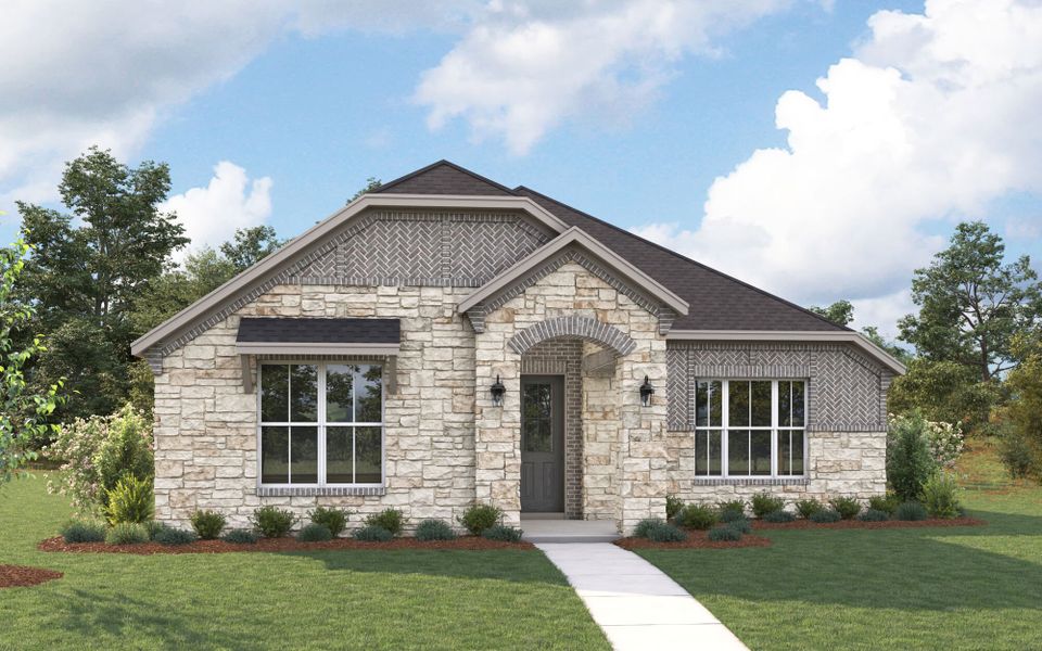 The Buchanan - Old World with Stone Elevation The Buchanan - Old World with Stone Elevation