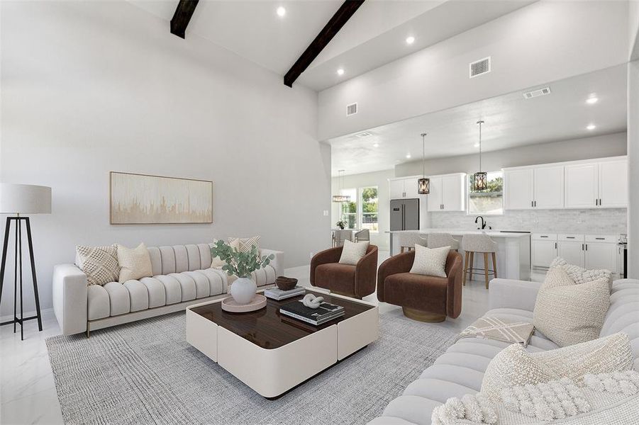 Furnished interior view inside a new home in , Fort Worth (Image 3).