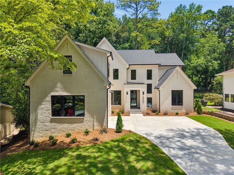Front exterior of a new home in , Atlanta, GA, highlighting curb appeal (Image 2). Front exterior of a new home in , Atlanta, GA, highlighting curb appeal (Image 2).