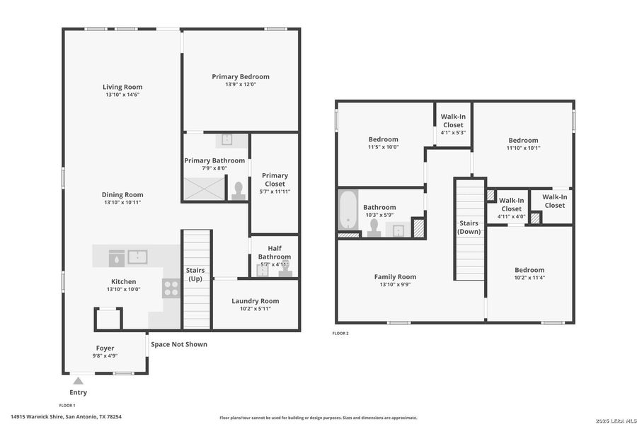 2D floor plan layout of this home in Waterwheel, San Antonio, TX (Image 5).