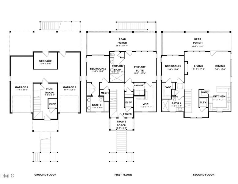 LOT 5 FLOORPLANS DIMENSIONS
