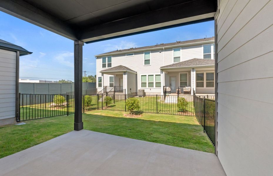 Exterior details and patio area of a home in Whitestone Preserve, Cedar Park (Image 3).