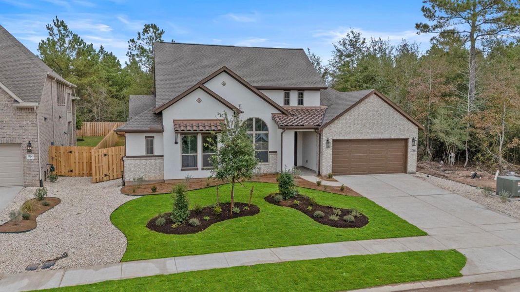 Front exterior of a new home in Colton, Todd Mission, TX, highlighting curb appeal (Image 19). Front exterior of a new home in Colton, Todd Mission, TX, highlighting curb appeal (Image 19).