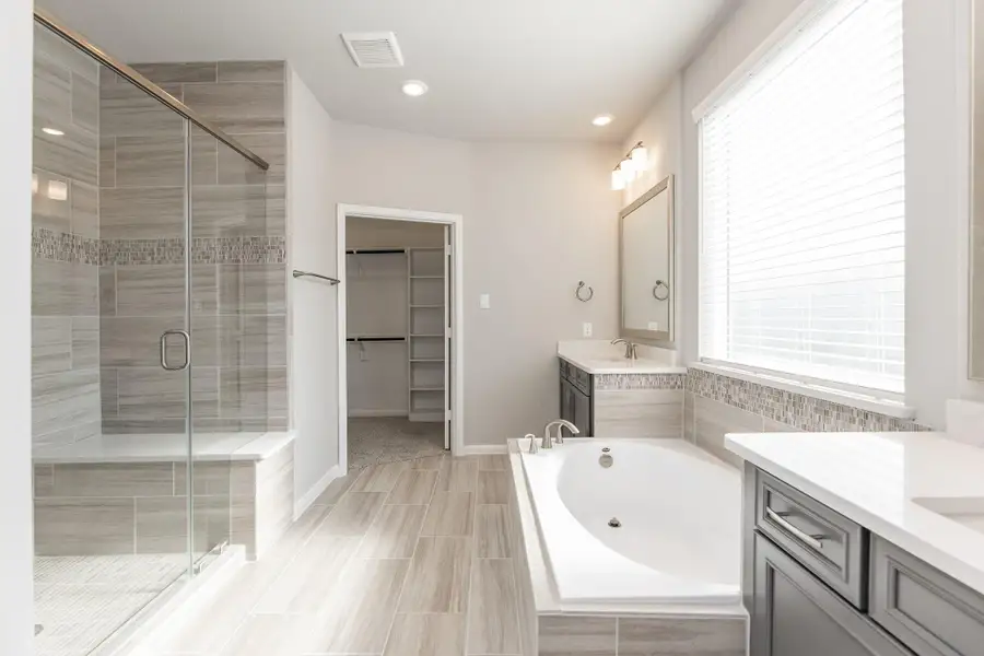 Furnished interior view inside a new home in Dunvale Village - Patio Home Collection, Houston (Image 7). Furnished interior view inside a new home in Dunvale Village - Patio Home Collection, Houston (Image 7).